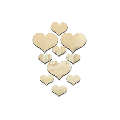 Durable 3D Love Heart Stickers