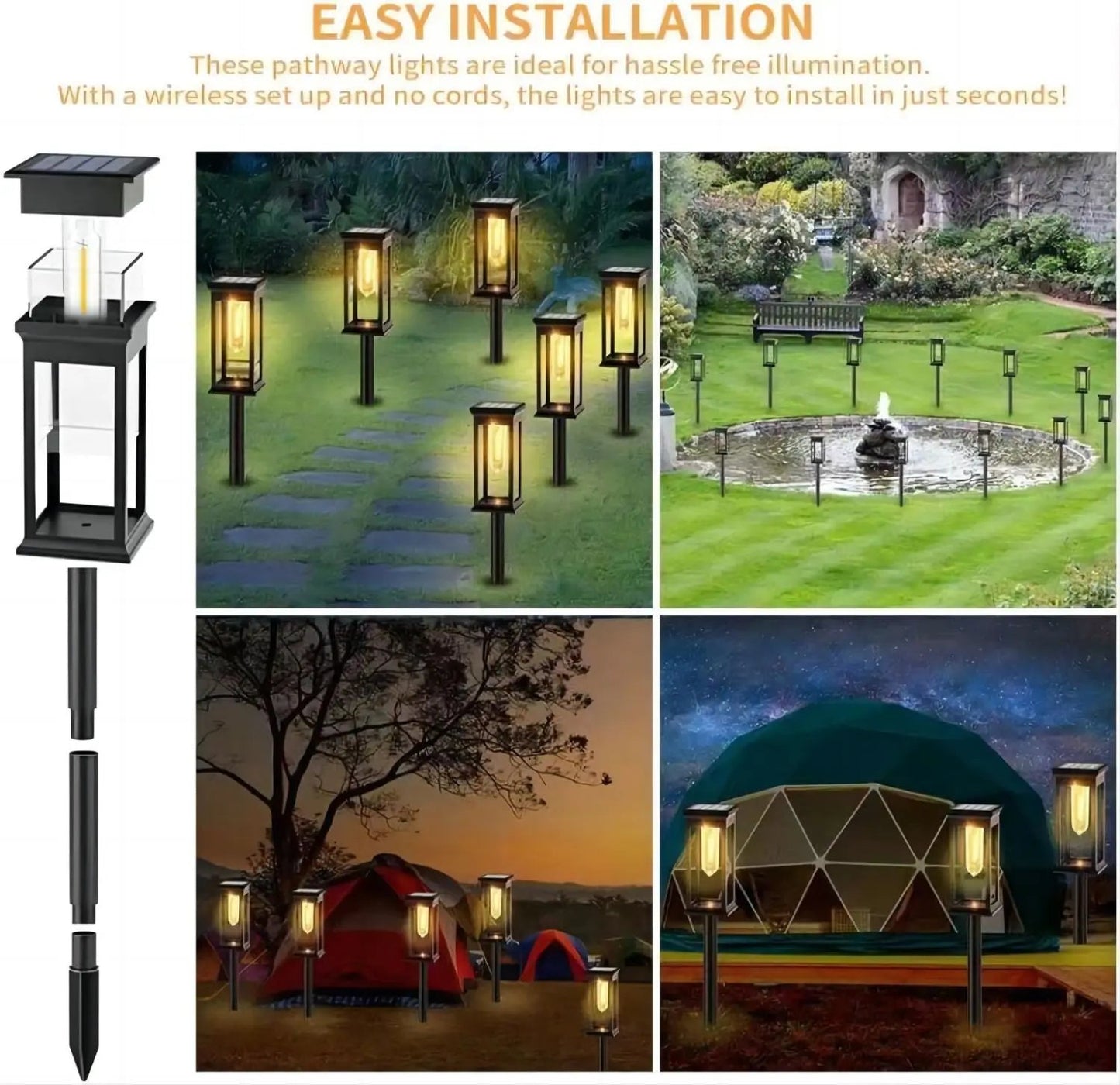 Durable Solar Pathway Lights Outdoor