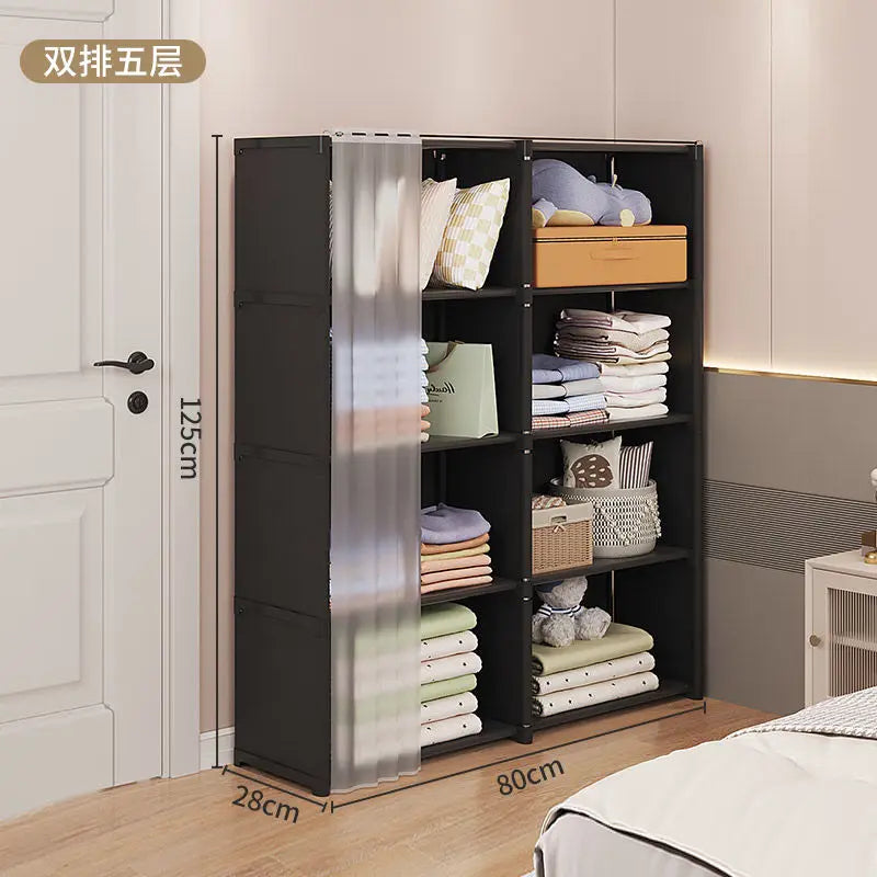 Dustproof Multi-Layer Folding Wardrobe