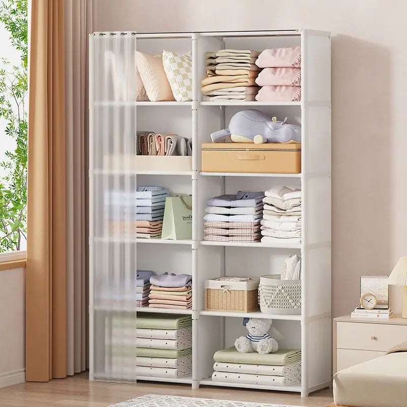 Dustproof Multi-Layer Folding Wardrobe