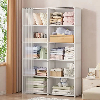 Dustproof Multi-Layer Folding Wardrobe