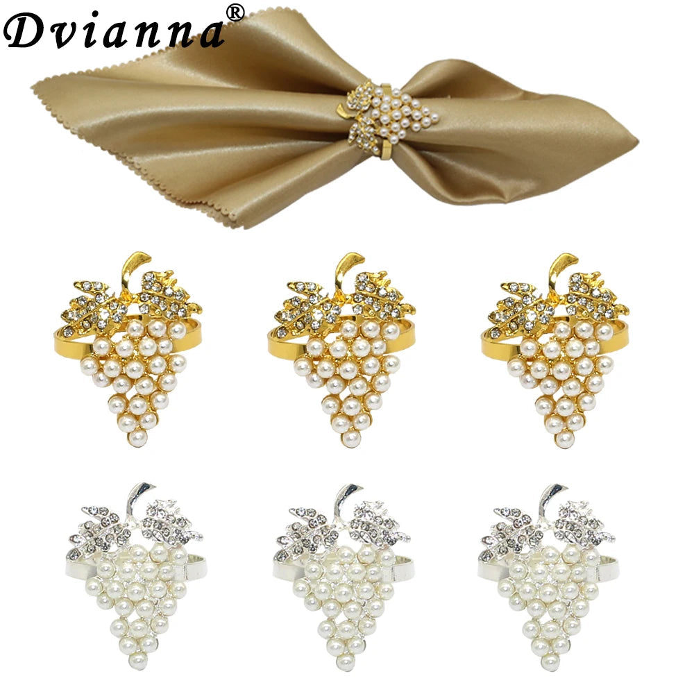 Dvianna Pearl Grape Napkin Rings