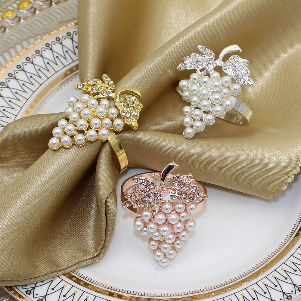 Dvianna Pearl Grape Napkin Rings