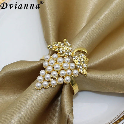 Dvianna Pearl Grape Napkin Rings