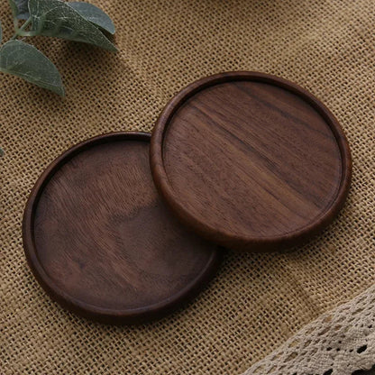 Eco-Friendly Wooden Coaster Set 8.8cm