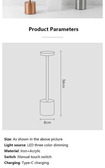 EeeToo Rechargeable Dimmable LED Lamp