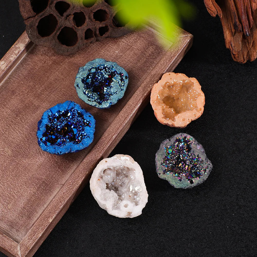 Electroplated Agate Geode Stone Decor