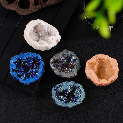 Electroplated Agate Geode Stone Decor