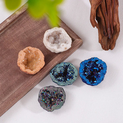 Electroplated Agate Geode Stone Decor