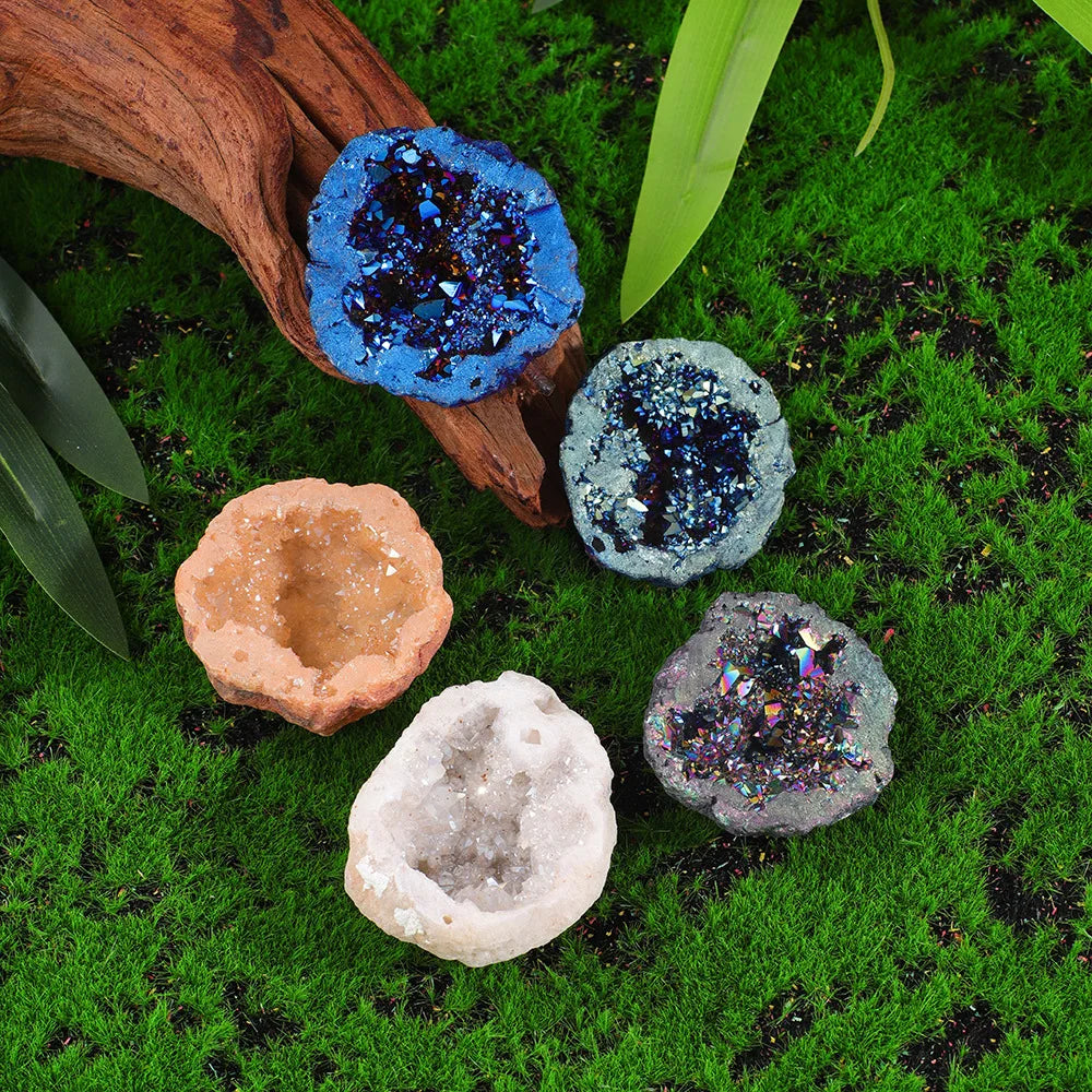 Electroplated Agate Geode Stone Decor