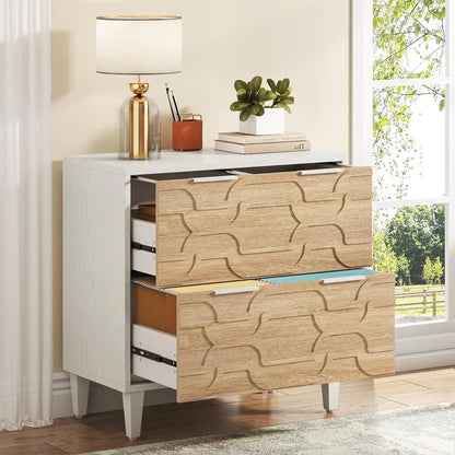 Elegant 2-Drawer Grey File Cabinet