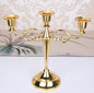 Elegant 3-Arm Metal Candelabra