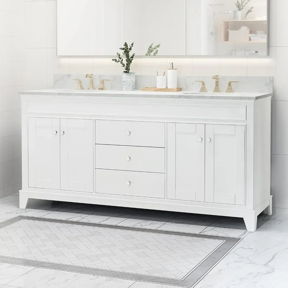 Elegant 61" Double Sink Vanity