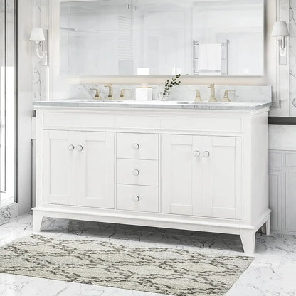 Elegant 61" Double Sink Vanity