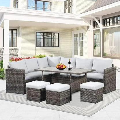 Elegant All-Weather Wicker Rattan Sofa Set