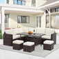 Elegant All-Weather Wicker Rattan Sofa Set