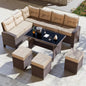 Elegant All-Weather Wicker Rattan Sofa Set