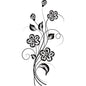 Elegant Black Flower Wall Sticker