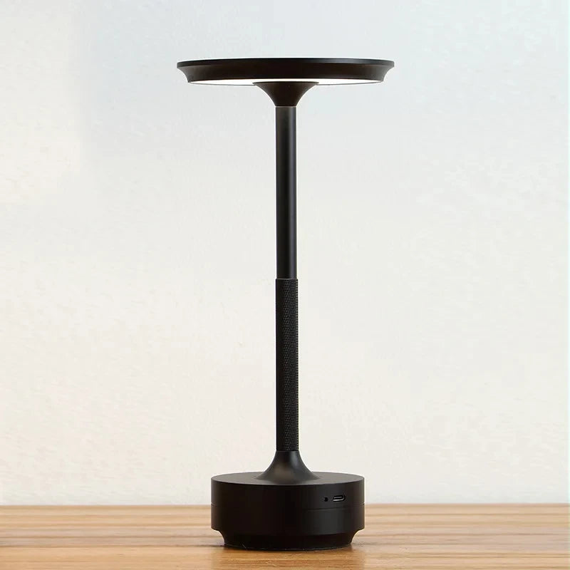 Elegant Dimmable Black USB Table Lamp