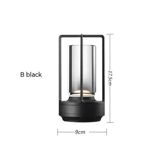 Elegant Dimmable Black USB Table Lamp