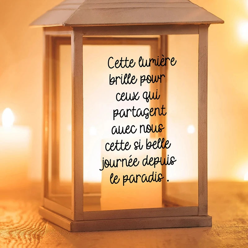 Elegant French Lantern Vinyl Sticker