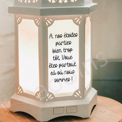 Elegant French Lantern Vinyl Sticker