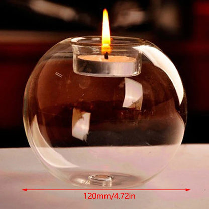 Elegant Glass Candle Holder Set