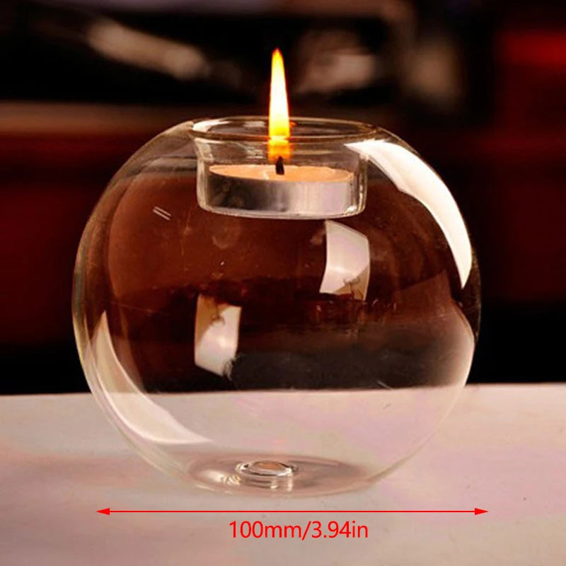 Elegant Glass Candle Holder Set