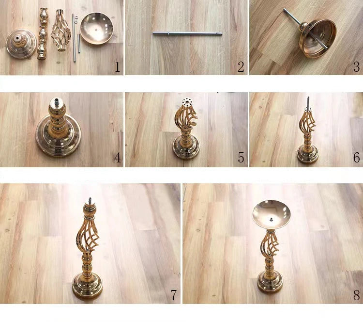 Elegant Gold Iron Candle Holder