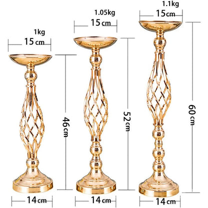 Elegant Gold Iron Candle Holder