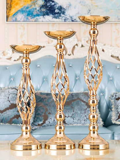 Elegant Gold Iron Candle Holder