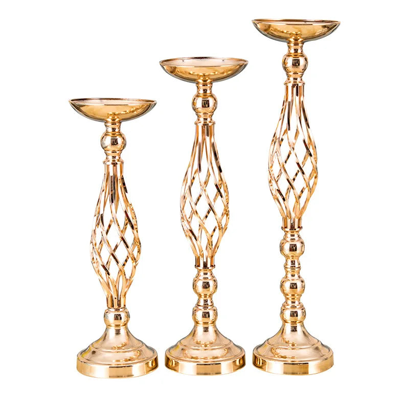 Elegant Gold Iron Candle Holder