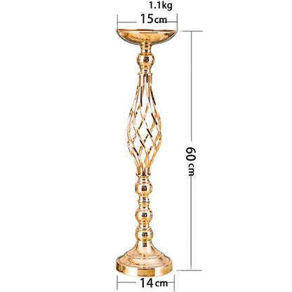 Elegant Gold Iron Candle Holder