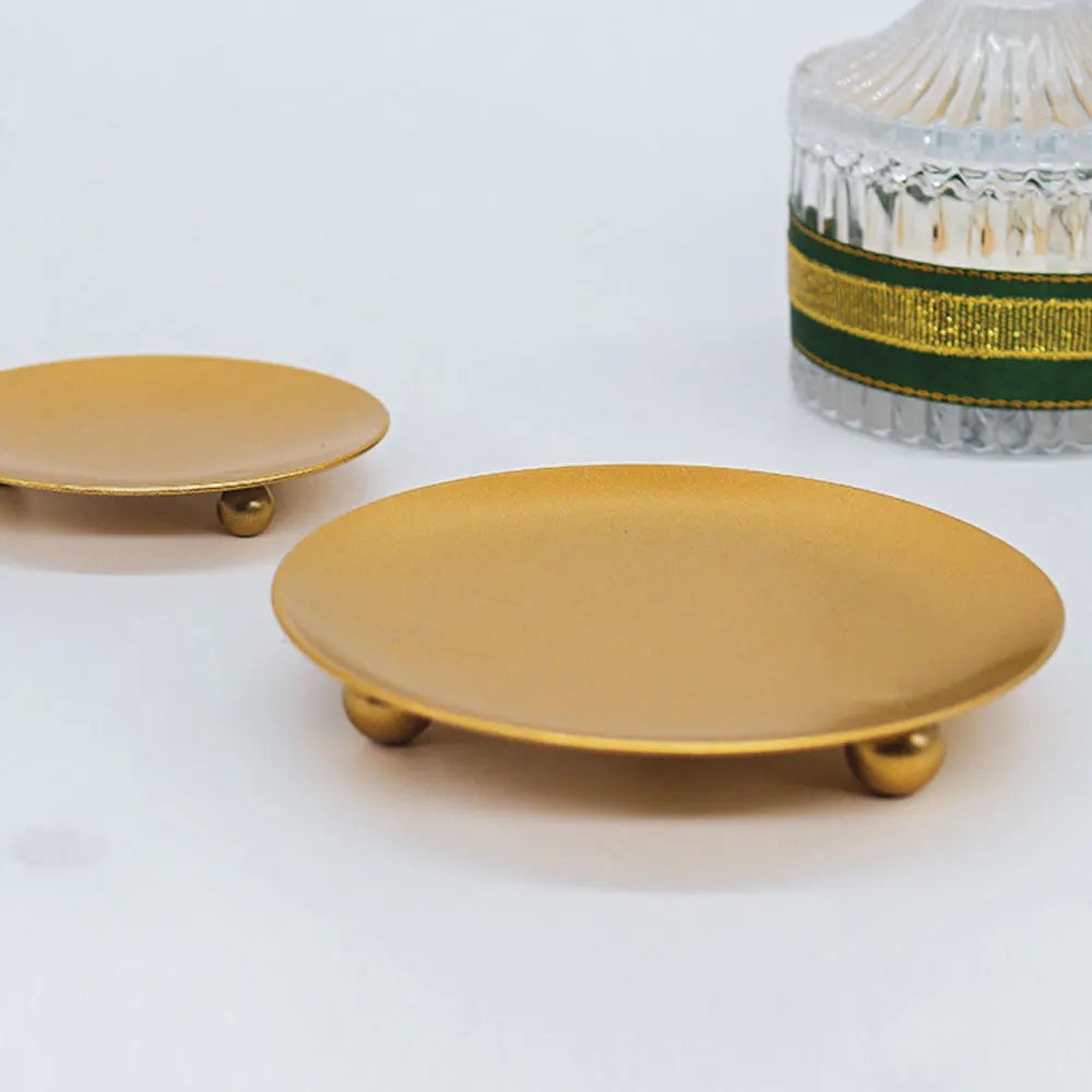 Elegant Gold Plated Candle Holders