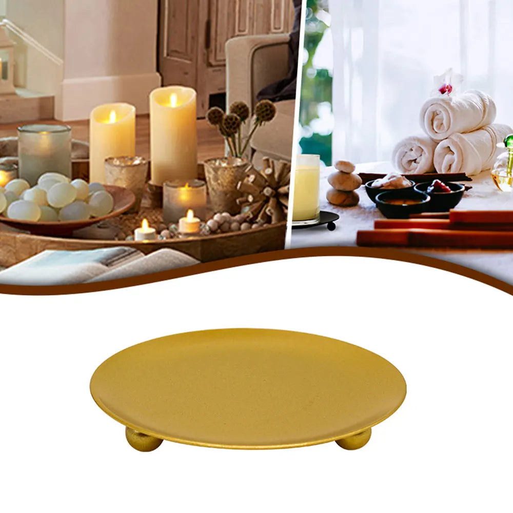 Elegant Gold Plated Candle Holders