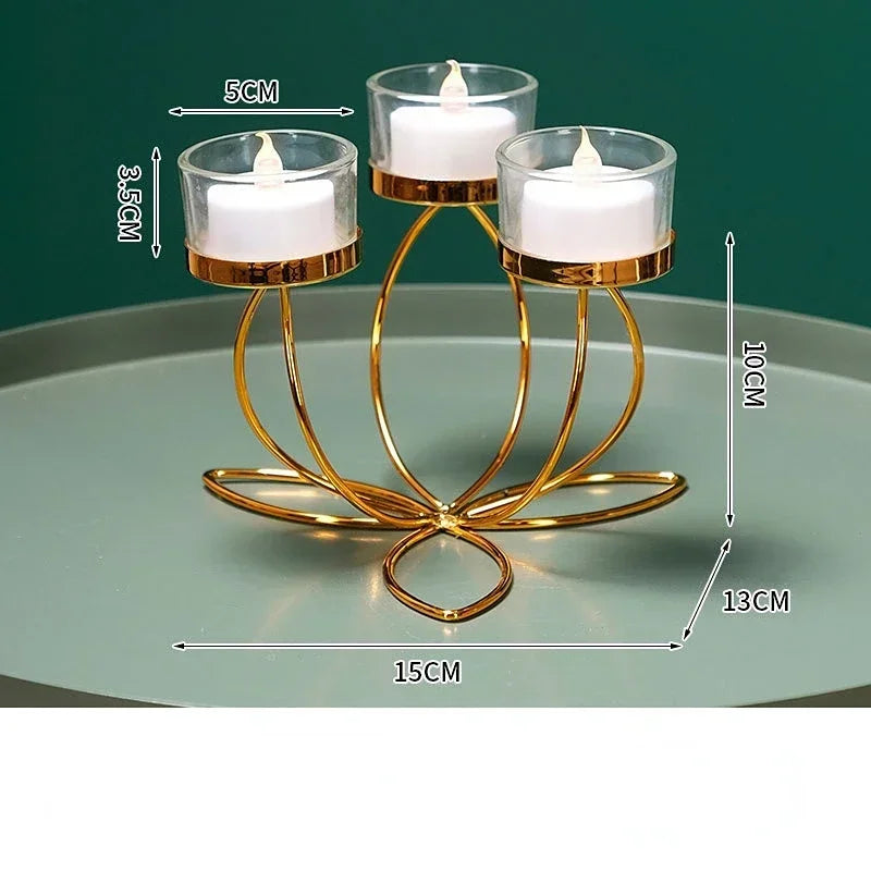 Elegant Iron Candlestick Holder - Modern Retro