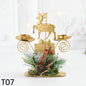 Elegant Iron Christmas Candle Holder