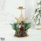 Elegant Iron Christmas Candle Holder