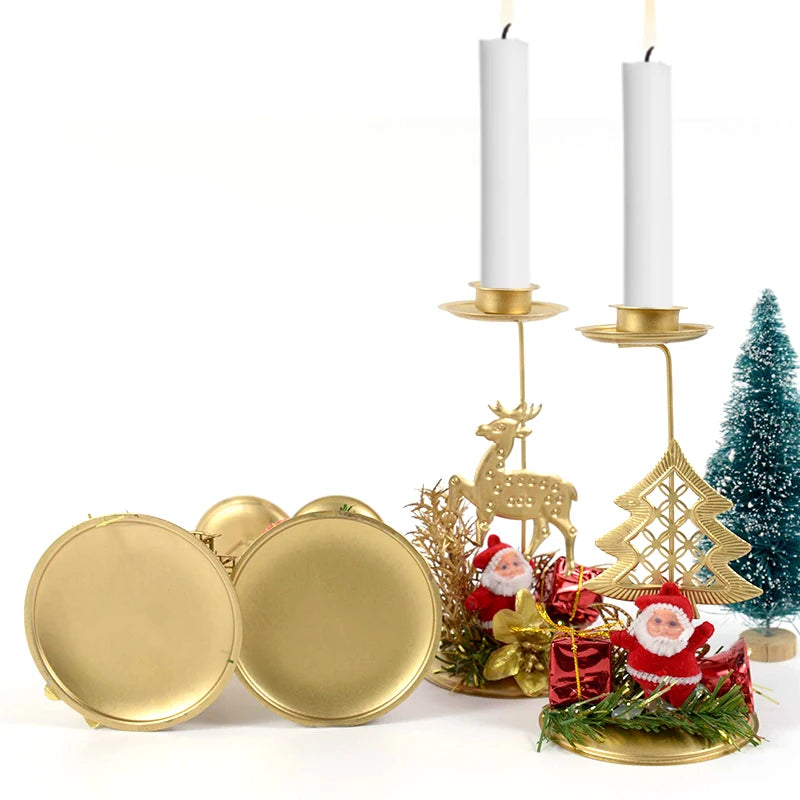 Elegant Iron Christmas Candle Holder