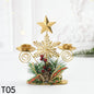 Elegant Iron Christmas Candle Holder