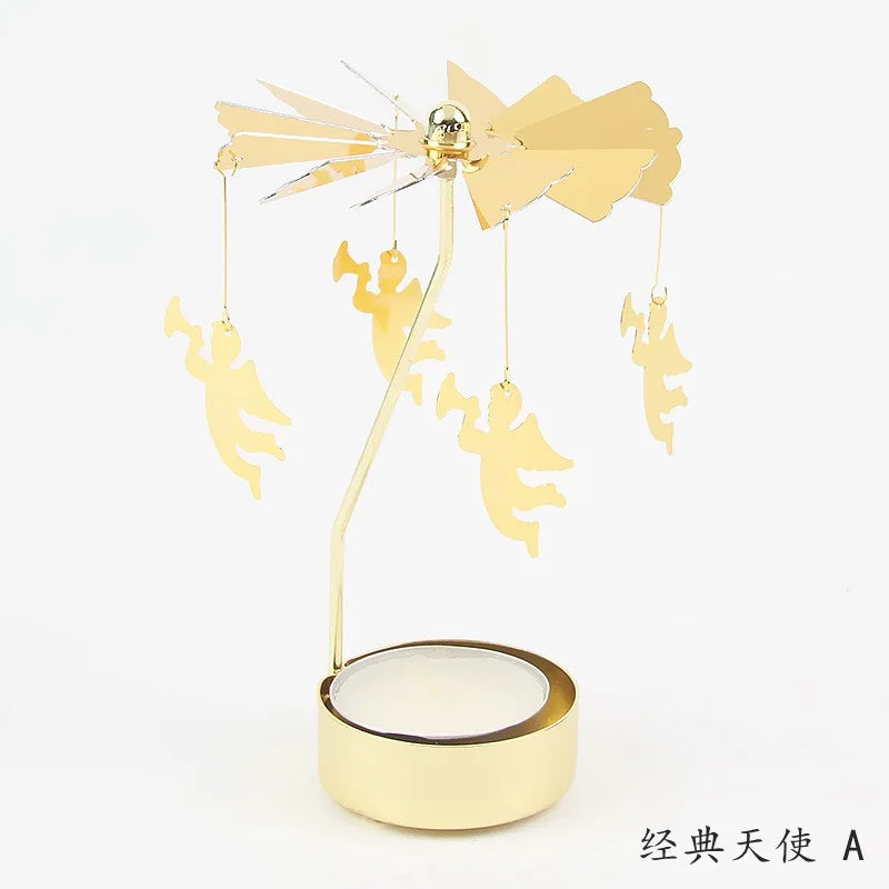 Elegant Metal Rotating Candle Holder