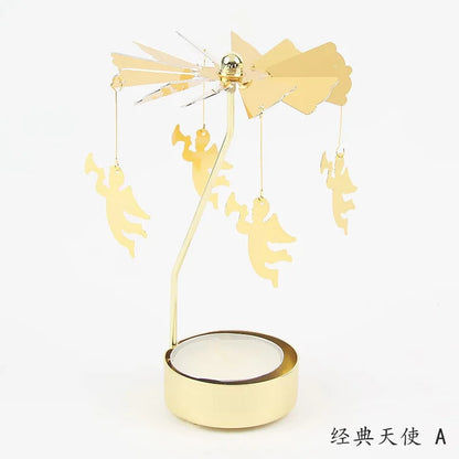 Elegant Metal Rotating Candle Holder