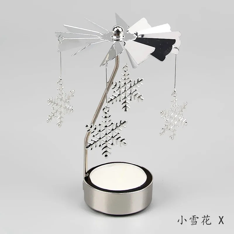 Elegant Metal Rotating Candle Holder