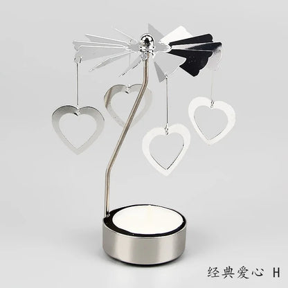 Elegant Metal Rotating Candle Holder