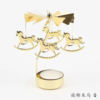 Elegant Metal Rotating Candle Holder