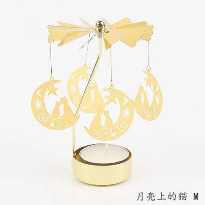 Elegant Metal Rotating Candle Holder