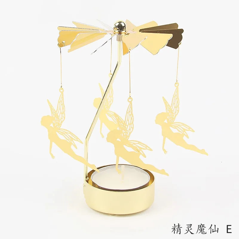 Elegant Metal Rotating Candle Holder