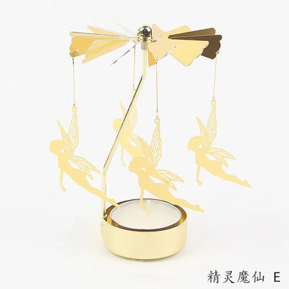 Elegant Metal Rotating Candle Holder