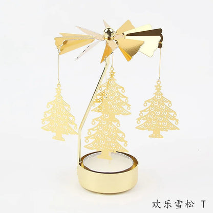 Elegant Metal Rotating Candle Holder