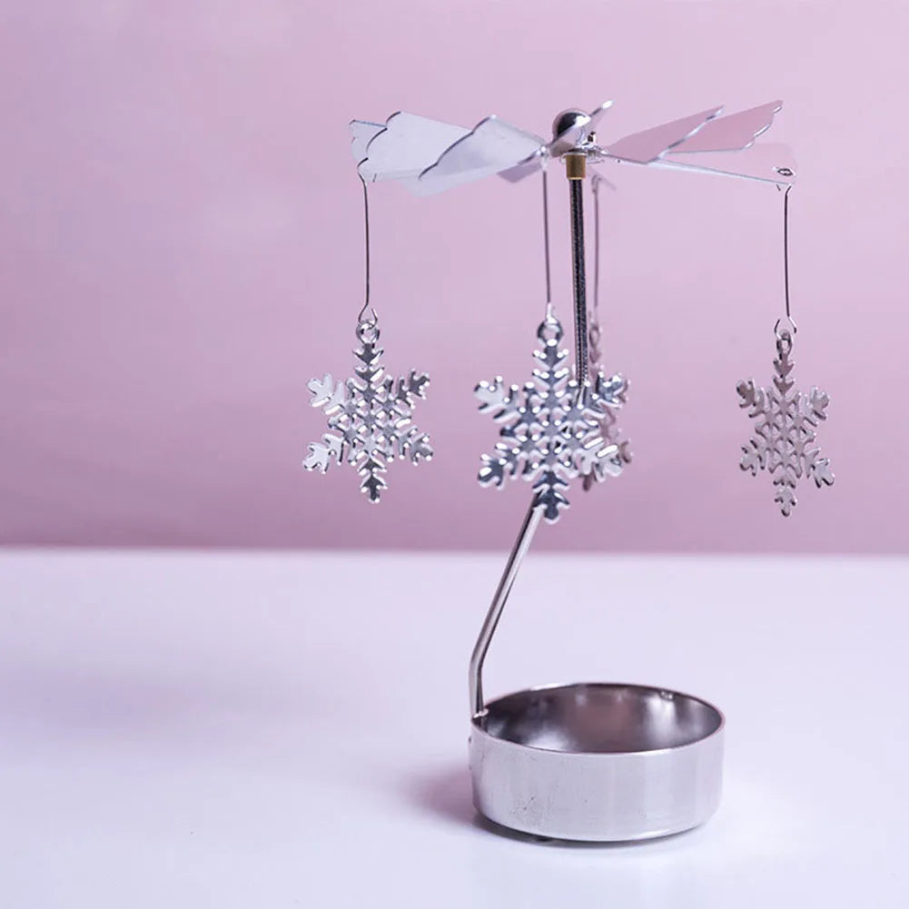 Elegant Metal Rotating Candle Holder